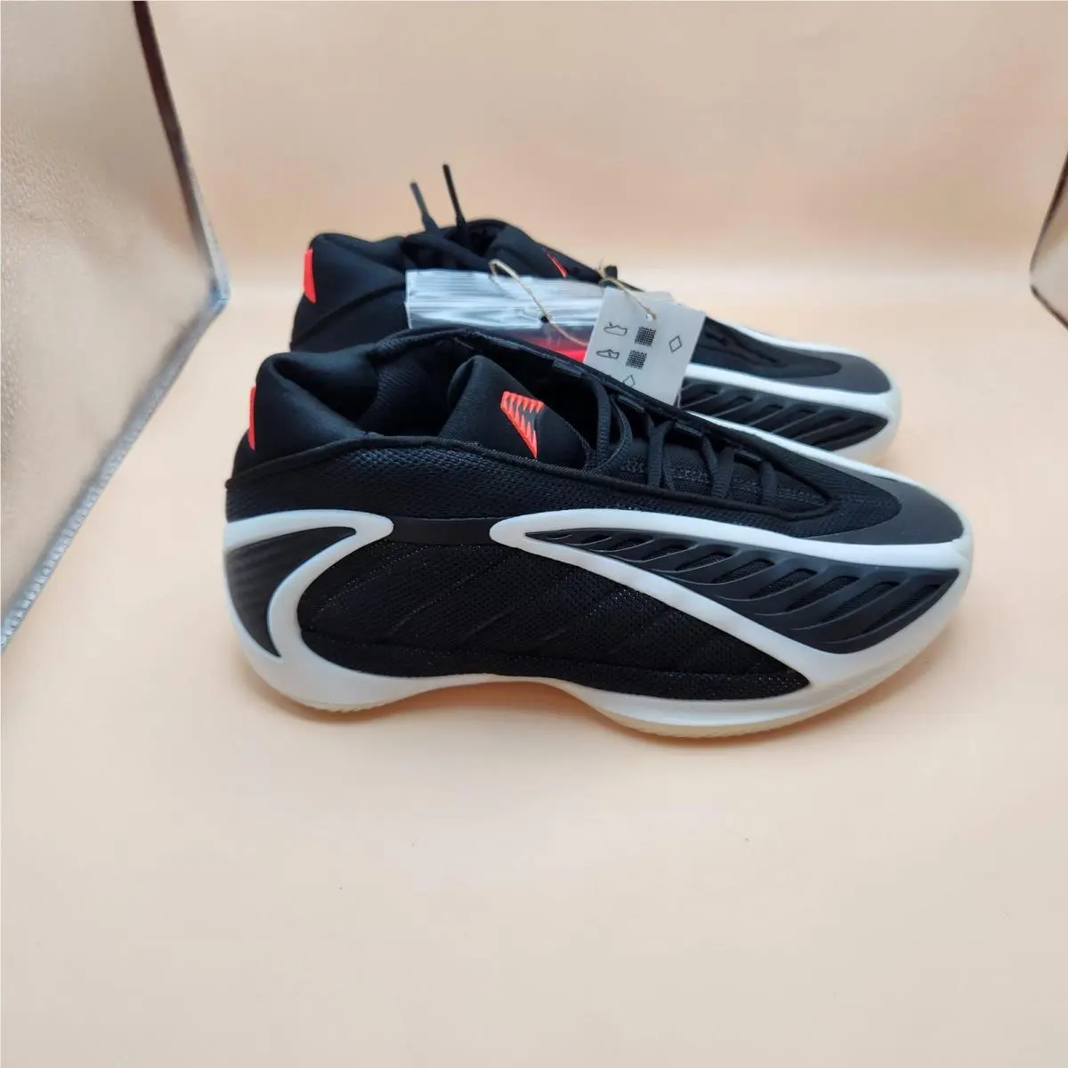 Anthony Edwards 2 J Shoes Youth Size 5.5 Black Basketball Sneakers JR9377 by Adidas