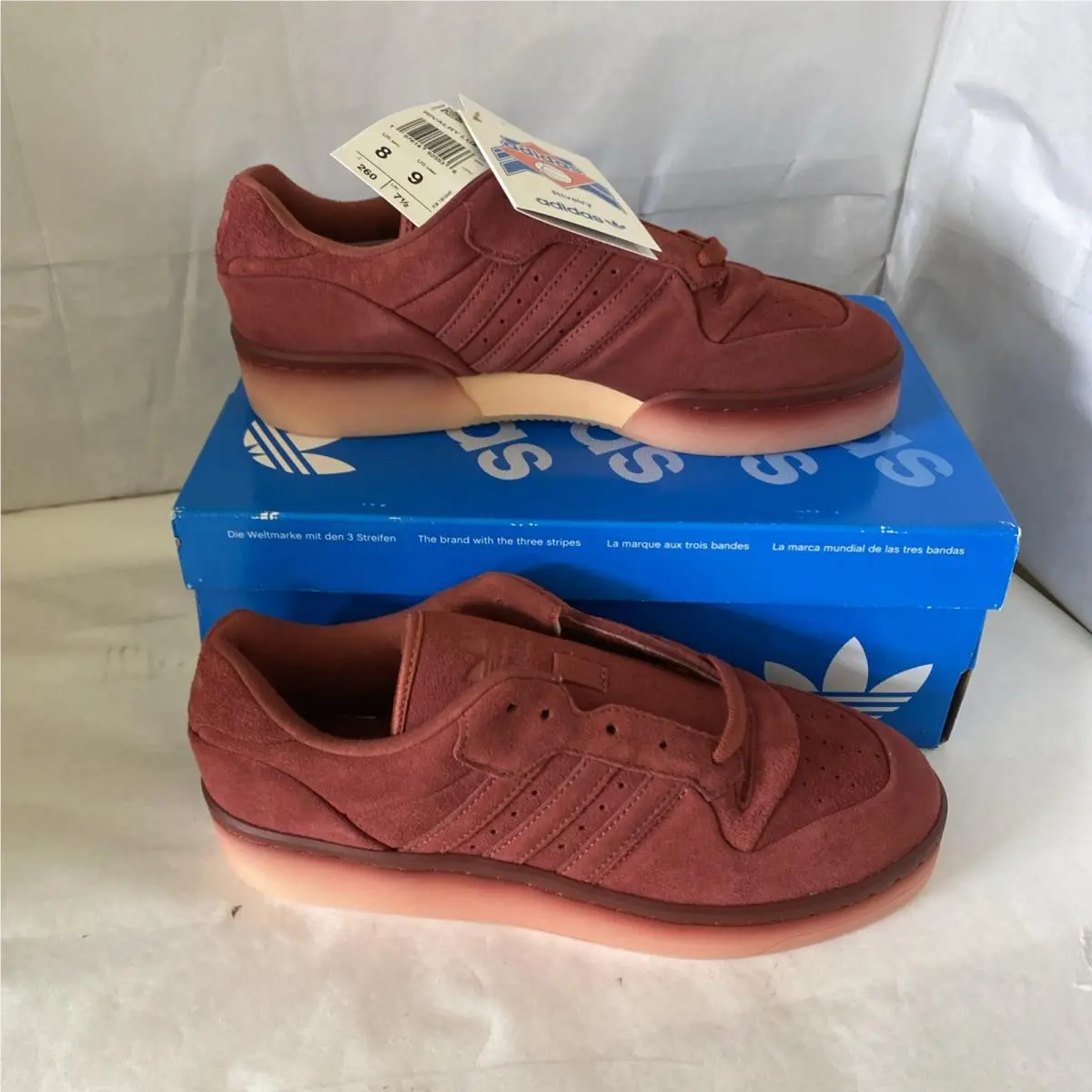 Size 8 Men and Size 9 Women- Adidas Rivalry Lux Low Preloved Ruby