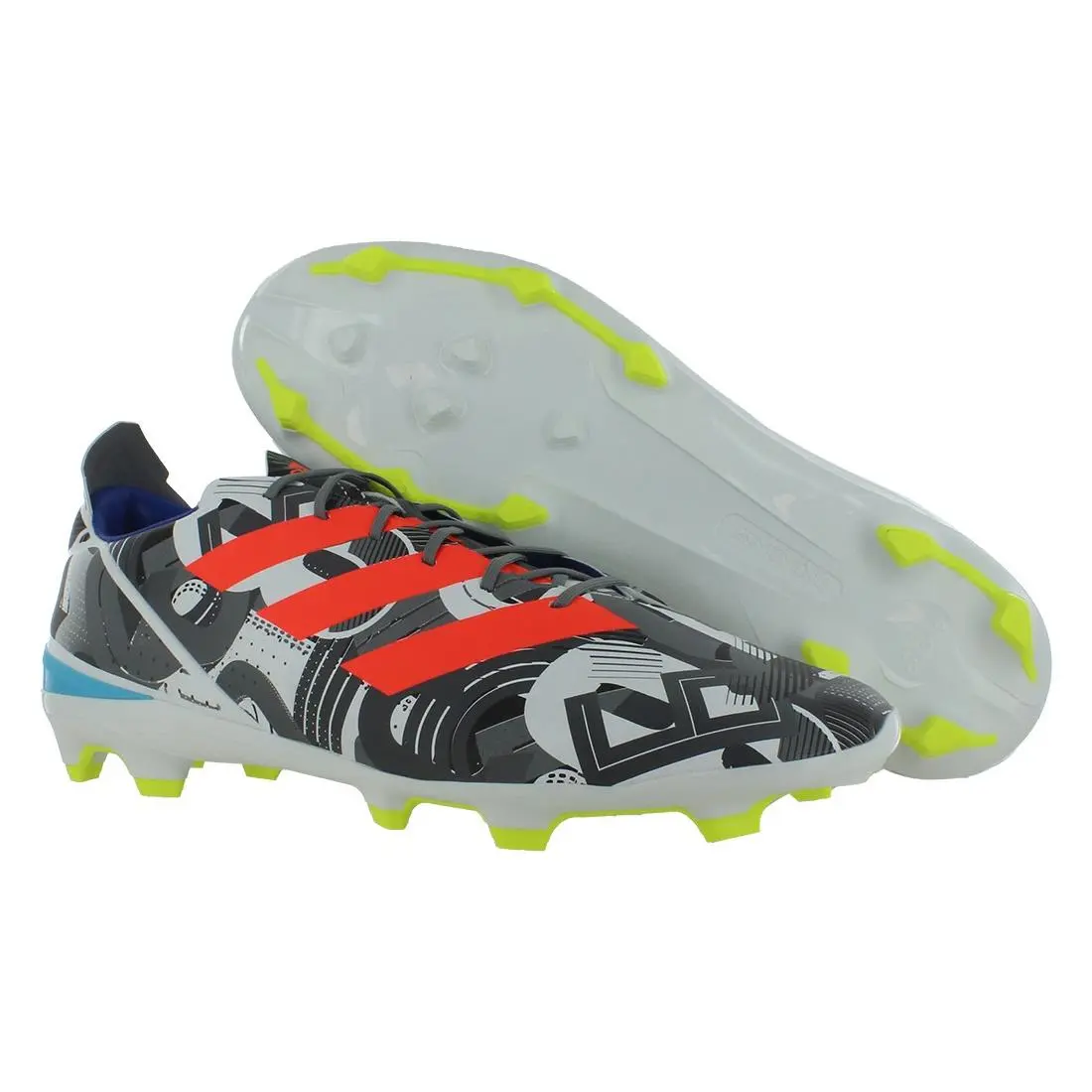 Adidas Gamemode Firm Ground Unisex Shoes Size 12 Color: Cloud White/solar - Cloud White/Solar Red/Bright Cyan, Main: Multi-Colored