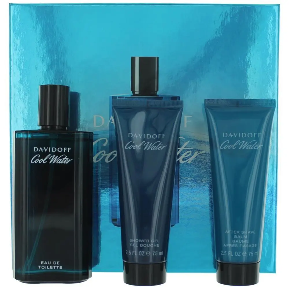Cool Water by Davidoff 3 Piece Gift Set For Men