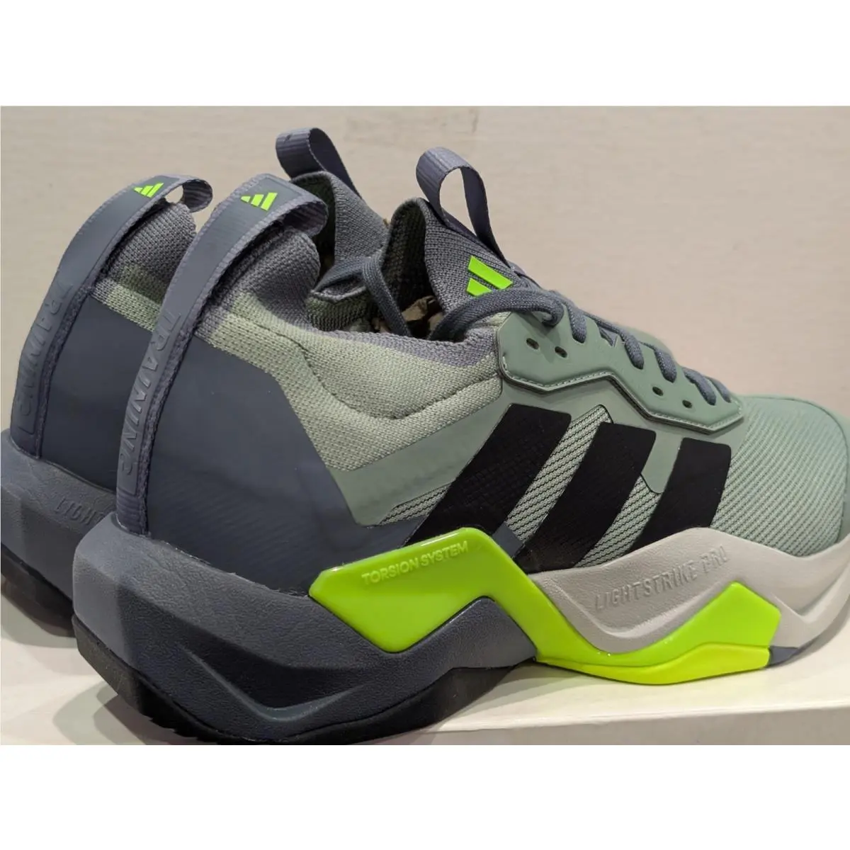 Adidas shoes - adidas Rapidmove ADV 2 HIIT Training Shoes - JH6167 - Silver Green / Black / Lemon (UPC: 197615966651) 5