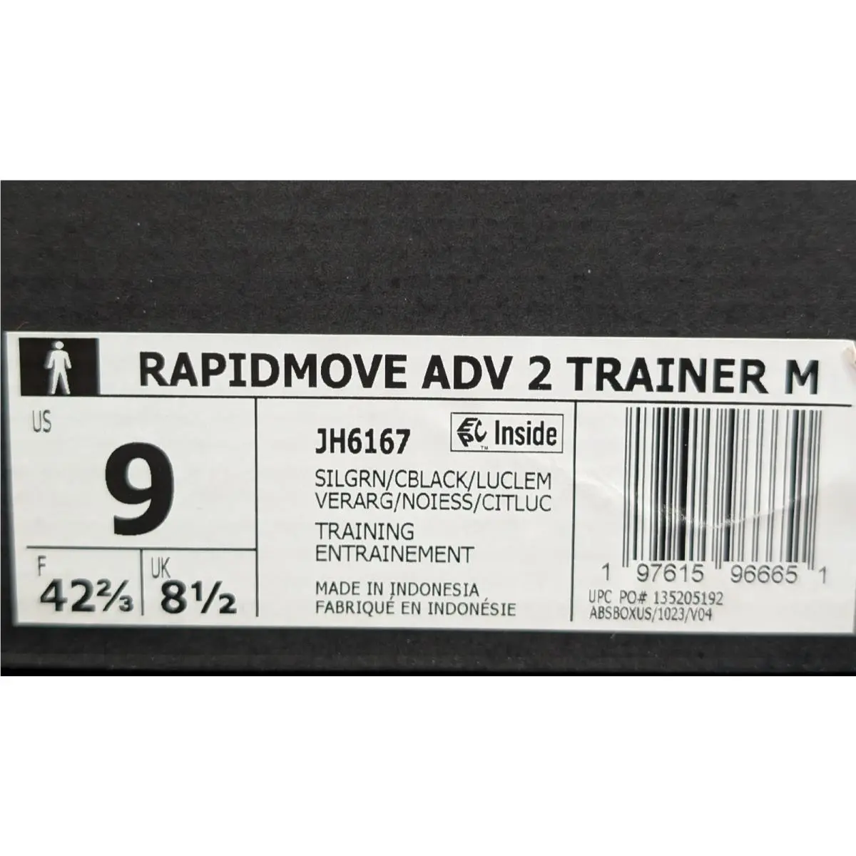 Adidas shoes - adidas Rapidmove ADV 2 HIIT Training Shoes - JH6167 - Silver Green / Black / Lemon (UPC: 197615966651) 9
