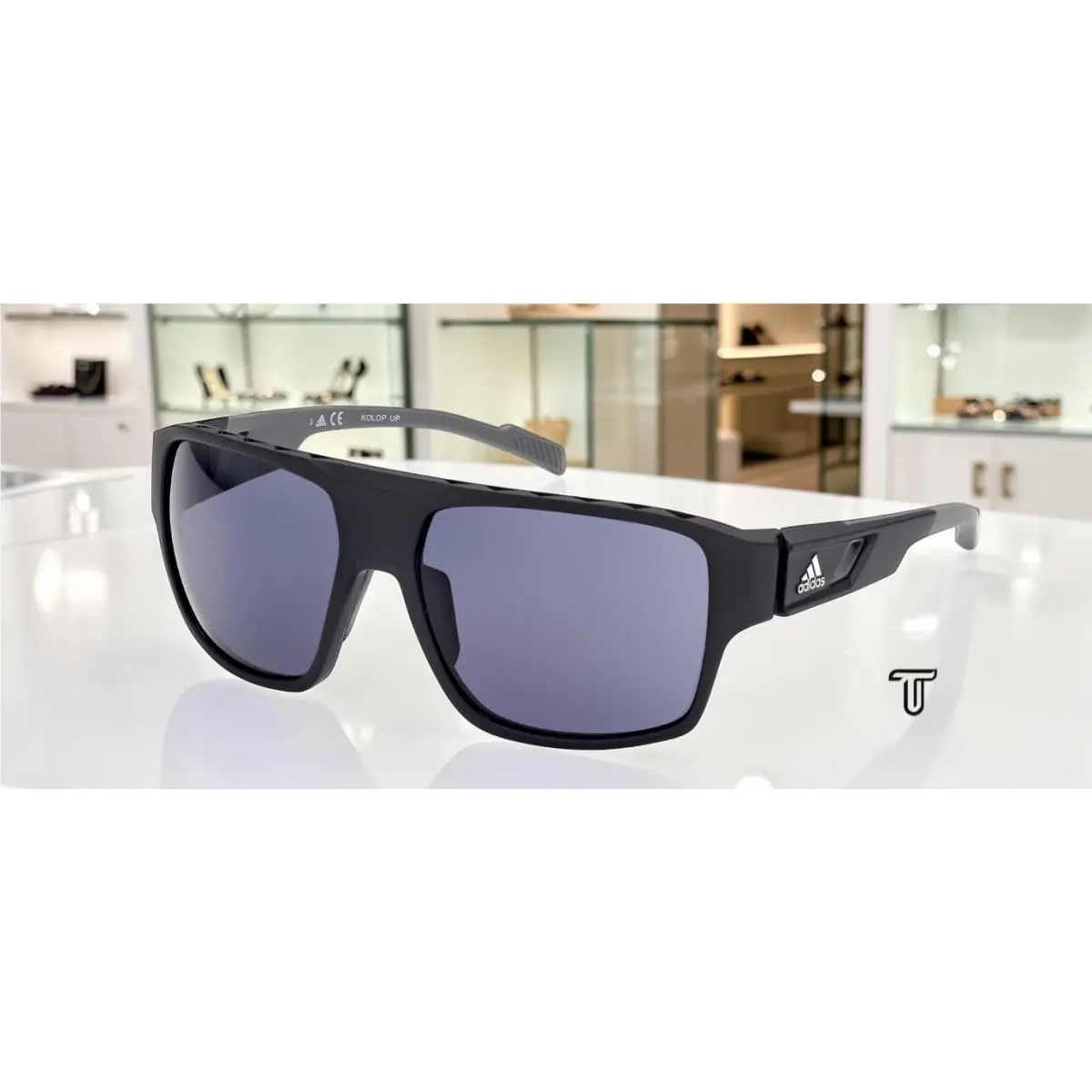 SP0046 02A Matte Black Smoke 59 mm Men`s Sunglasses by Adidas