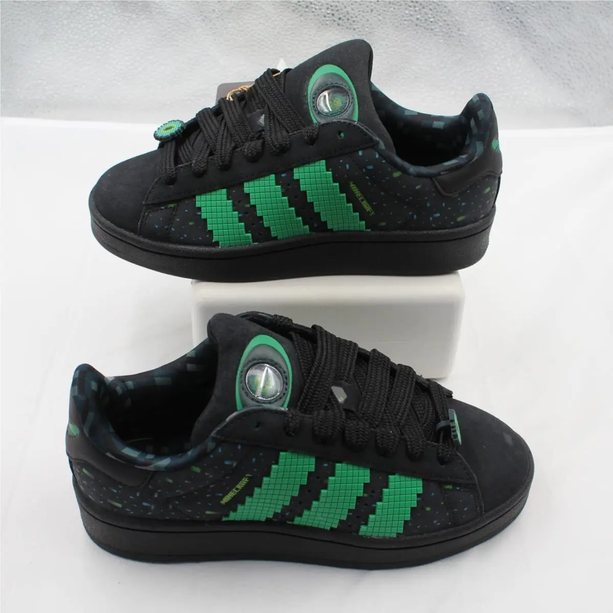 Adidas Campus 00s x Minecraft End Portal Black Green IH1733 Size 4Y Kids