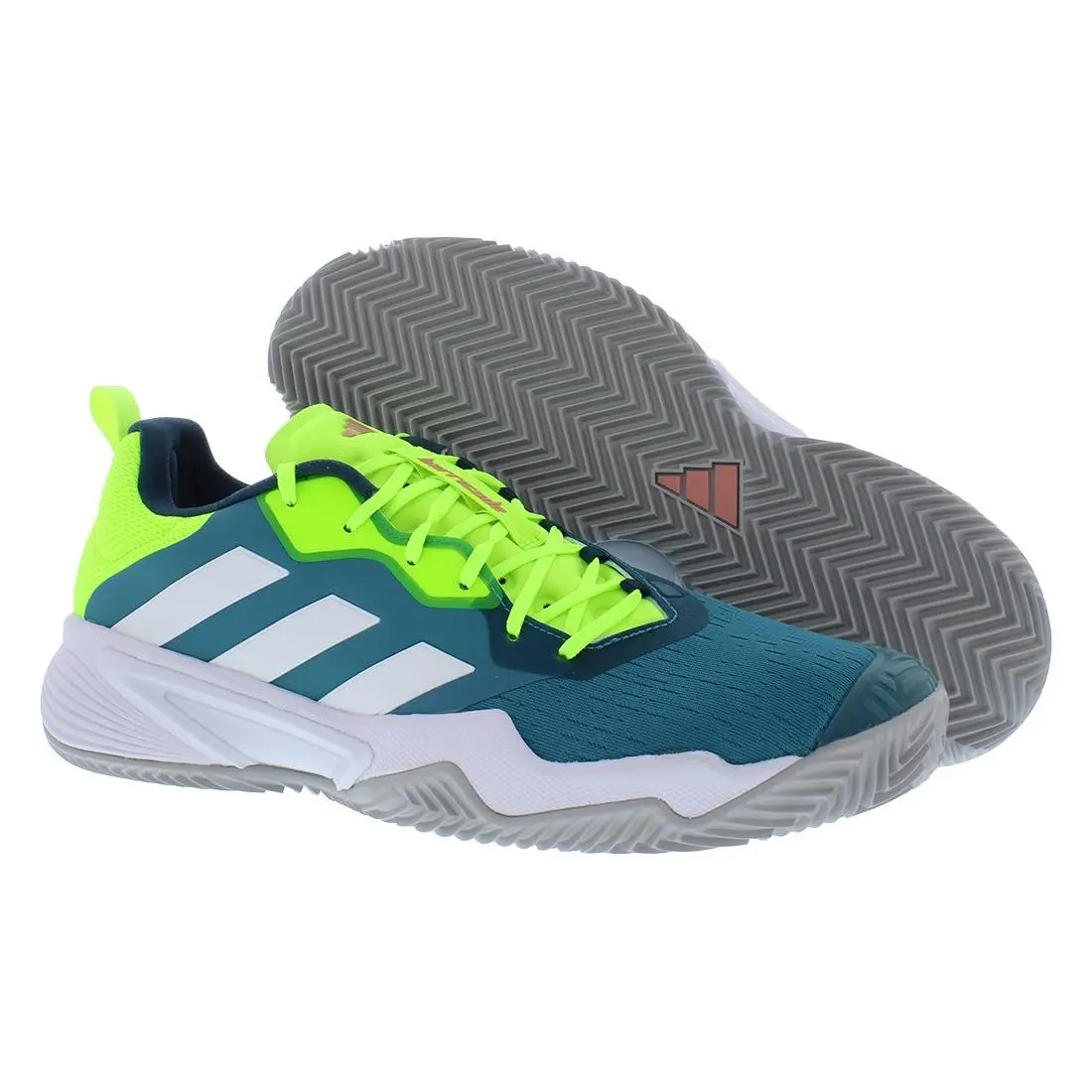 Adidas Barricade Clay Mens Shoes Size 7.5 Color: Core Black/bright Cyan/team - Core Black/Bright Cyan/Team Solar Yellow, Main: Blue