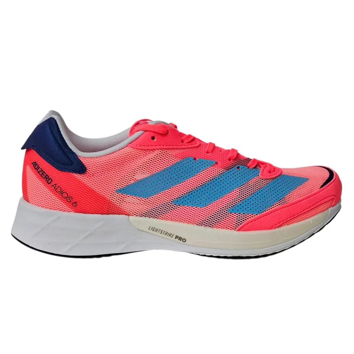 Adidas Women`s 8 Adizero Adios 6 Running Shoes Turbo/sky Rush/legacy Indigo