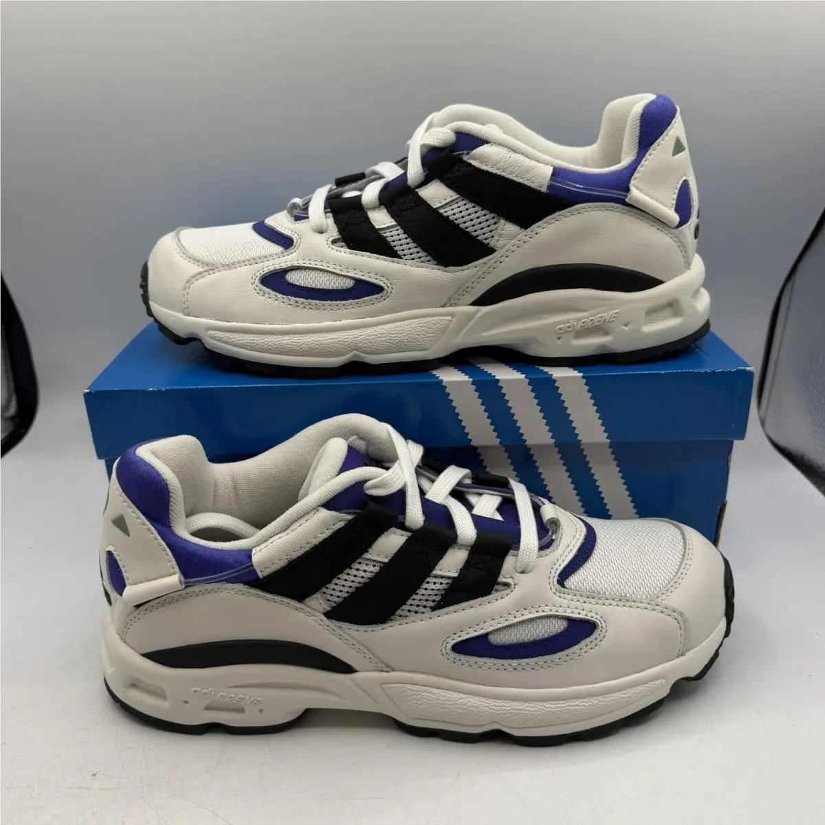 Lexicon 94 Shoes Mens Sz 8 White/purple Walking Comfort Sneakers EE3755 by Adidas