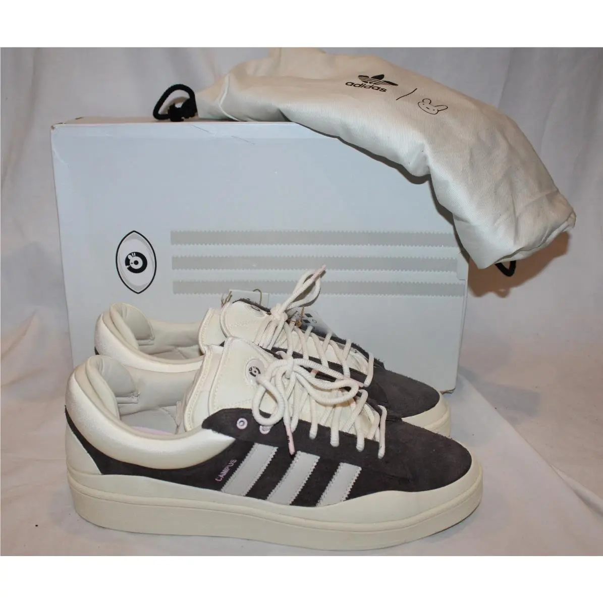 Men`s Bad Bunny x Campus Sneakers Brown White SZ 12.5 by Adidas