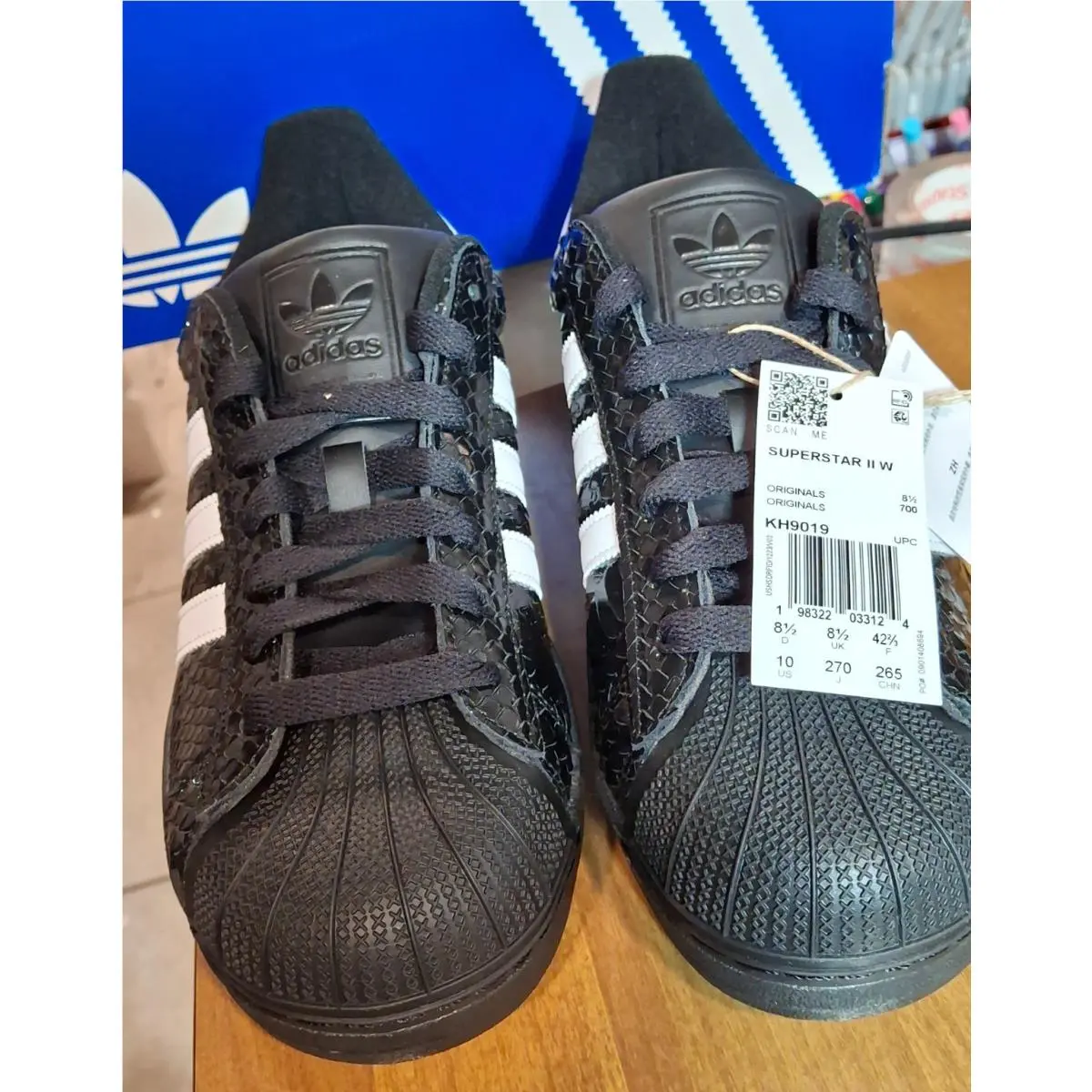 Adidas Superstar II Snakeskin KH9019 Black White 10 Shell Toe