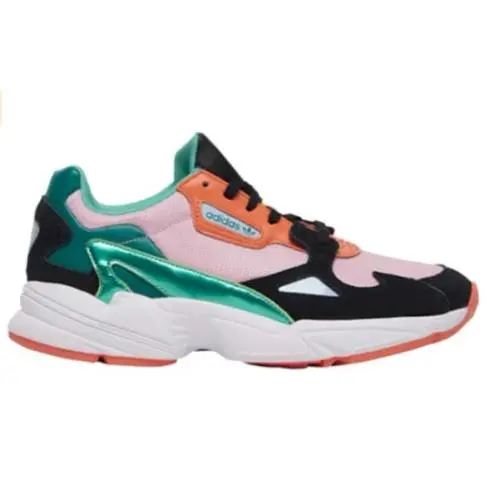 Adidas Falcon EF2306 Clear Pink Areo Green Women`s Shoes Size 7.5 US