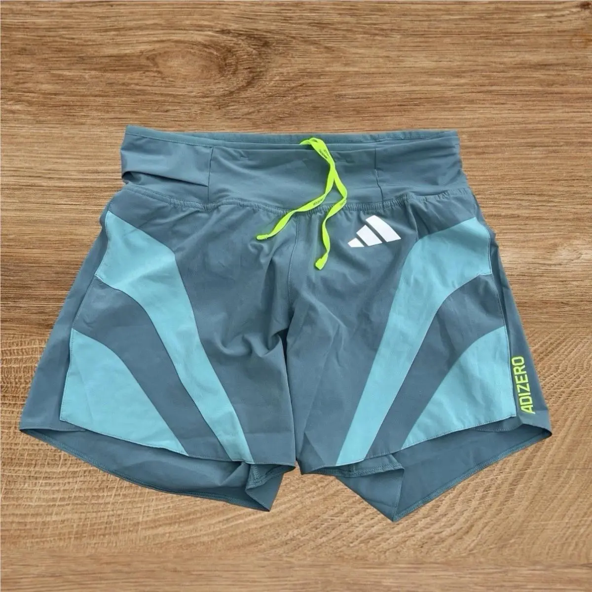 Mens Teal Blue 5 Inseam Split Climacool Running Gym Shorts Size XS by Adidas