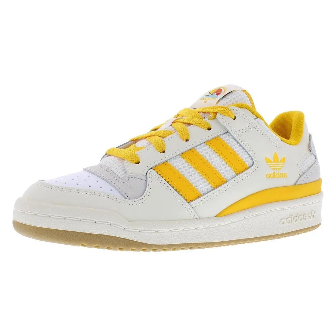 Adidas Forum Low CL Womens Shoes Size 7.5 Color: Cream White/crew Yellow/cloud - Cream White/Crew Yellow/Cloud White, Full: Cream White/Crew Yellow/Cloud White