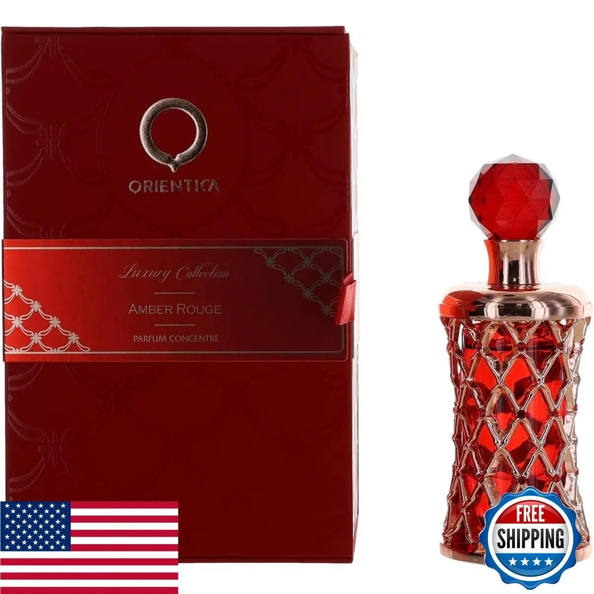 ica Luxury Amber Rouge Parfum Oil 0.6oz/18ml - Mens Womens Perfume by Orient