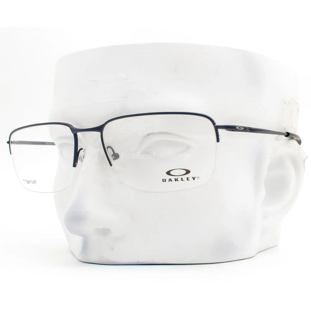 Wingback SQ Glasses OX5148-0456 Matte Navy Blue Titanium 56mm with Case by Oakley