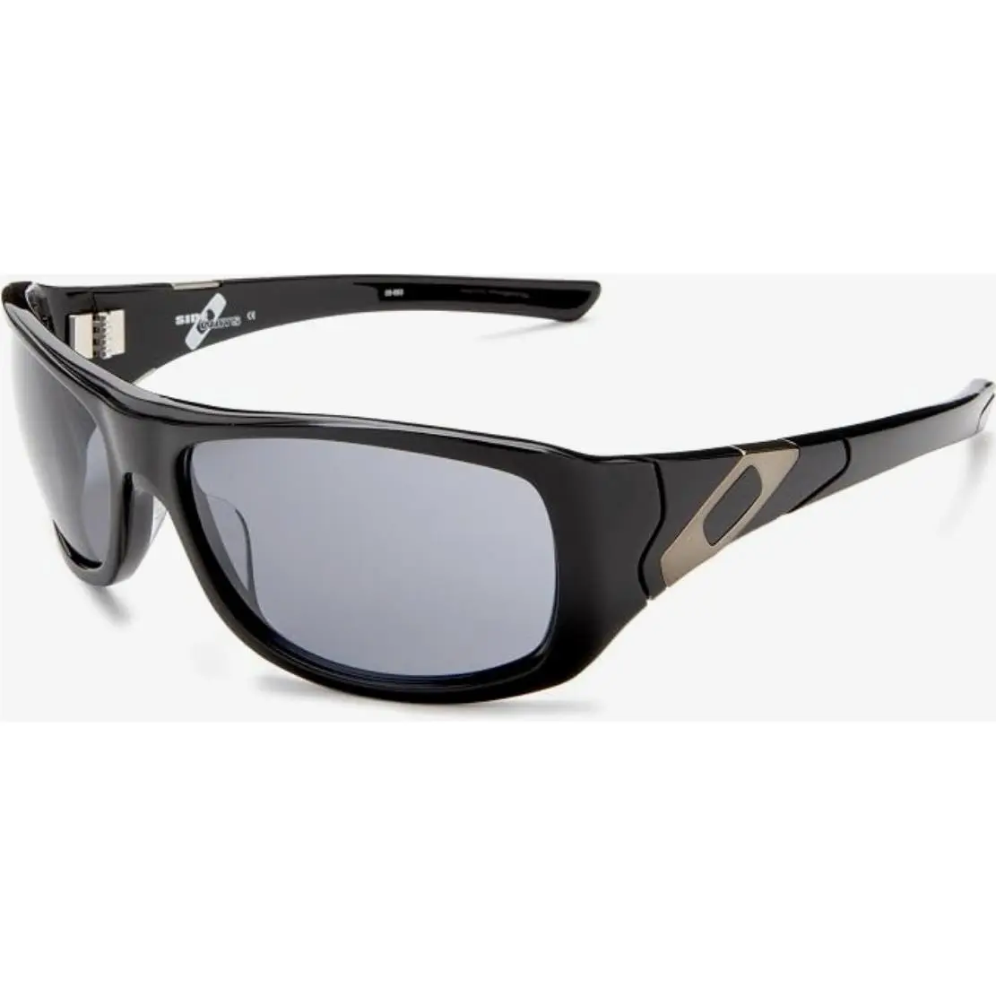 61-15-121 Sideways Sunglasses Shiny Blk / Grey 05-993 by Oakley