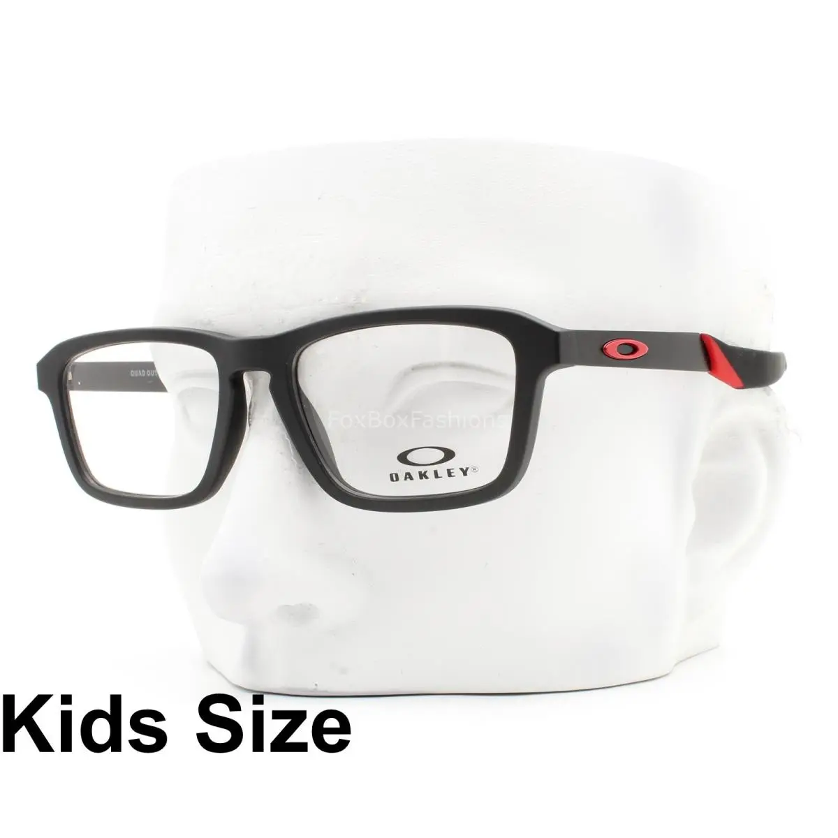 Youth Fit Eyeglasses OY8023-0147 Glasses Quad Out Satin Black Kids Size by Oakley