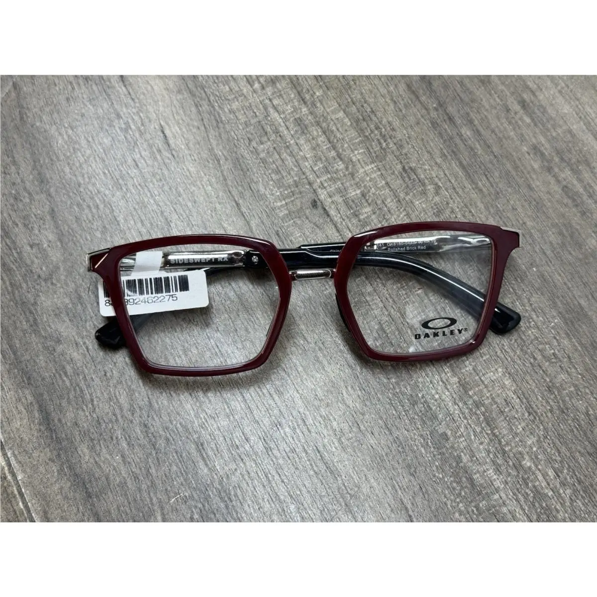 OX8160-0449 Sideswept Brick Red Gunmetal Eyeglasses Frames 49 19-141 by Oakley