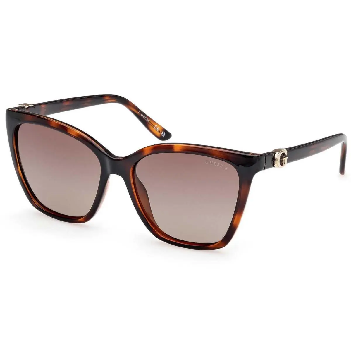 Women`s Sunglasses Dark Havana Acetate Cat Eye Shape Frame GU00191 5652H by Guess