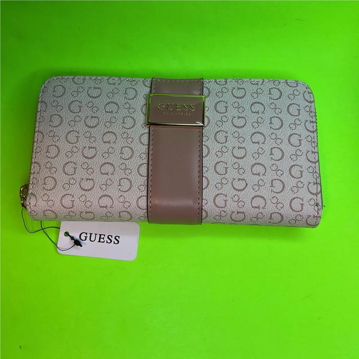 Los Angeles Women’s Wallet Pink W/beige Gold by Guess