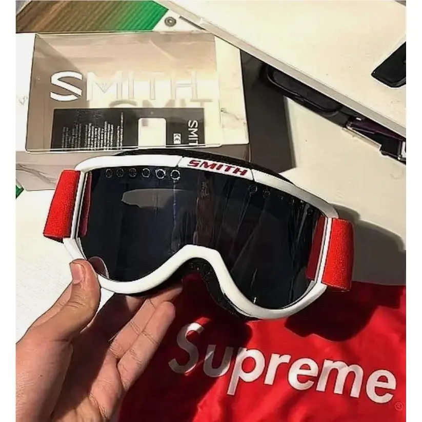 Supreme x Smith White Off Road Goggles Ski Snowboard Atv Dirt Bike