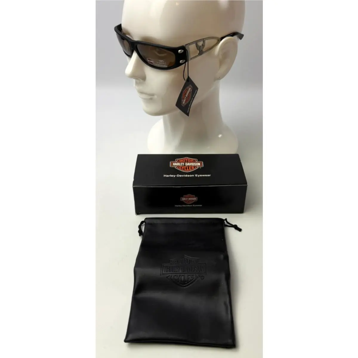Eyewear Glasses w/ Case Leather Bag Made In Italy by Harley Davidson