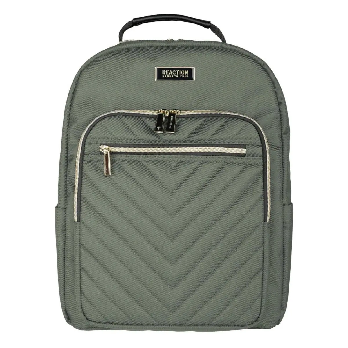 Women`s Chelsea Chevron 15 Laptop and Backpack Olive by Kenneth Cole