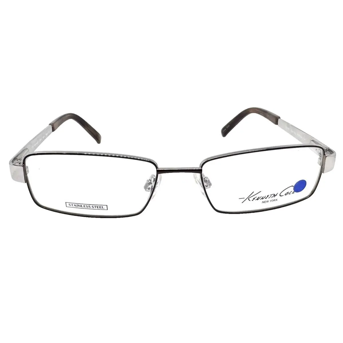 KC162 Brown Silver Eyeglasses Frames 52-16-135 by Kenneth Cole