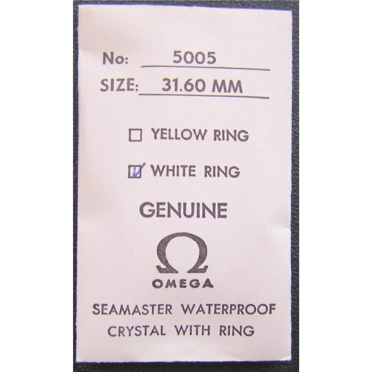 Omega PZ 5005 with Silver Tension Ring