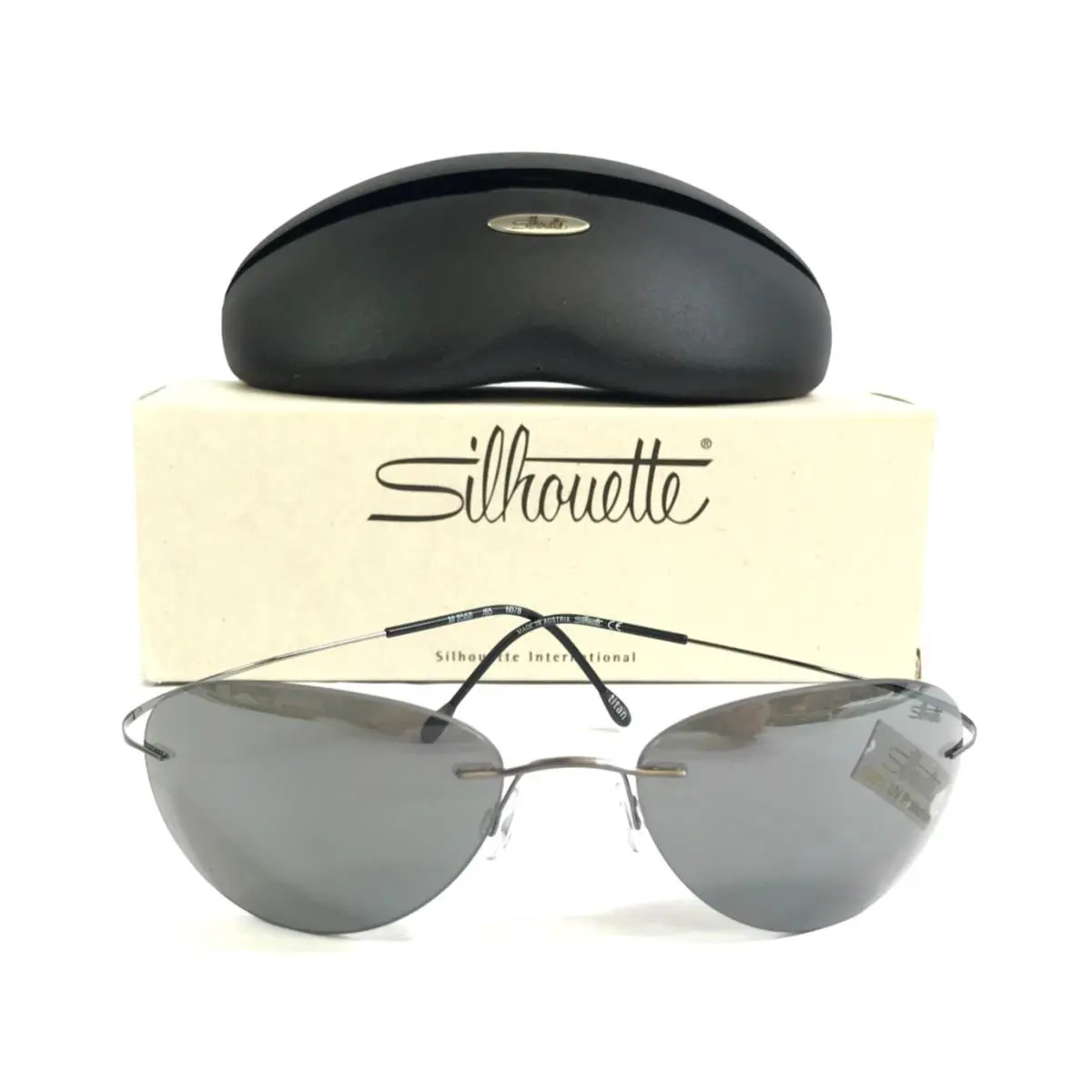 Sunglasses M8568 /68 6078 Gray Rimless Frames with Mirror Gray Lenses by Silhouette