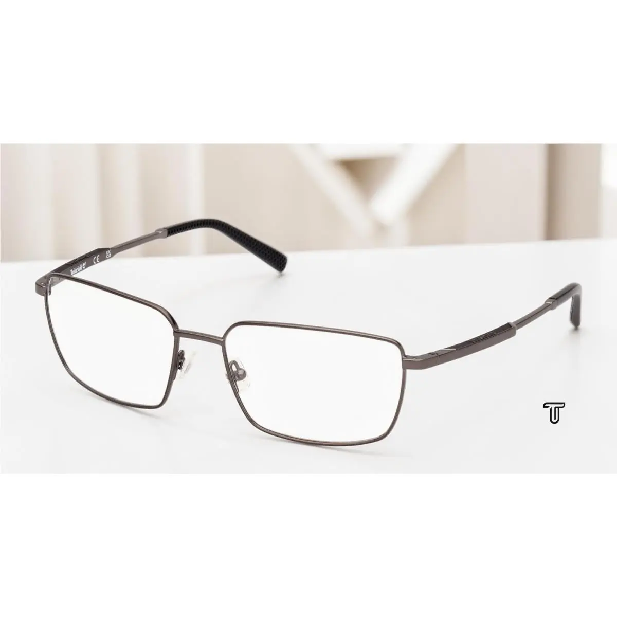 TB50005 007 Metal Matte Dark Nickeltin 57 mm Men`s Eyeglasses by Timberland