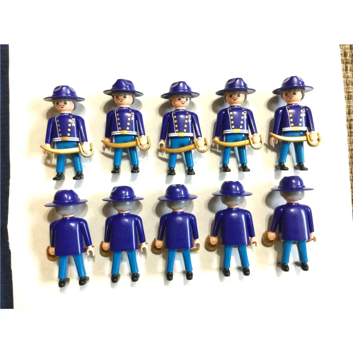 Playmobil Soldiers 10 Officers Union Army U.s. Civil War Lot OF 10 AS Shown