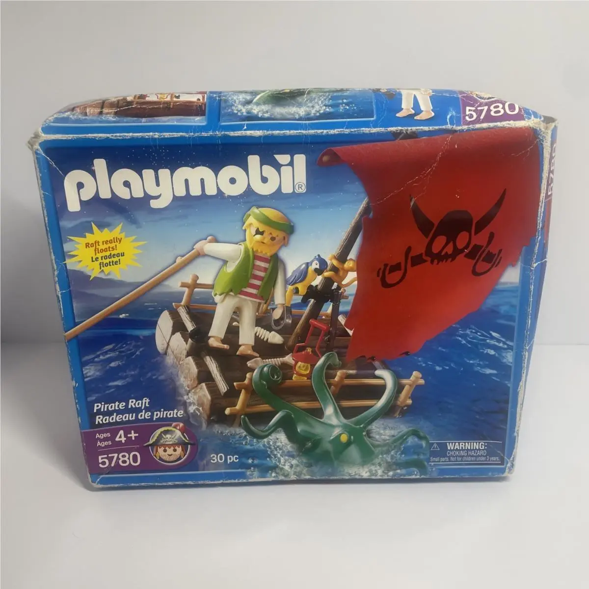 Playmobil 5780 Vintage Pirate Raft Octopus Monkey Parrot Complete