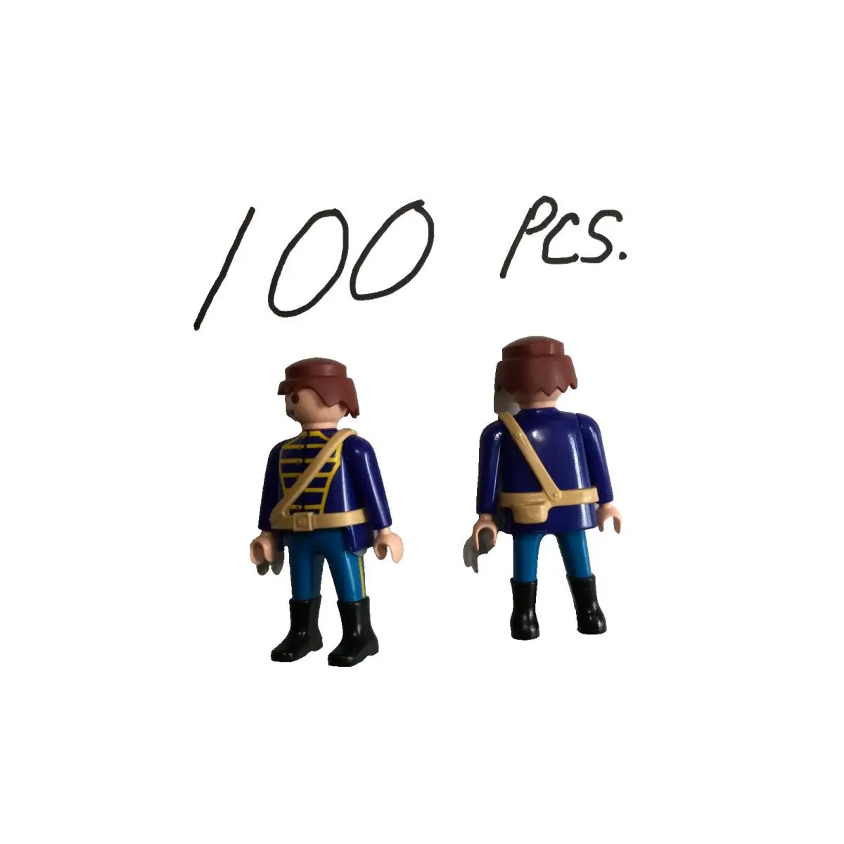Playmobil Soldiers 100 Union Army Blue Coats U.s. Civil War Lot OF 100 Pcs