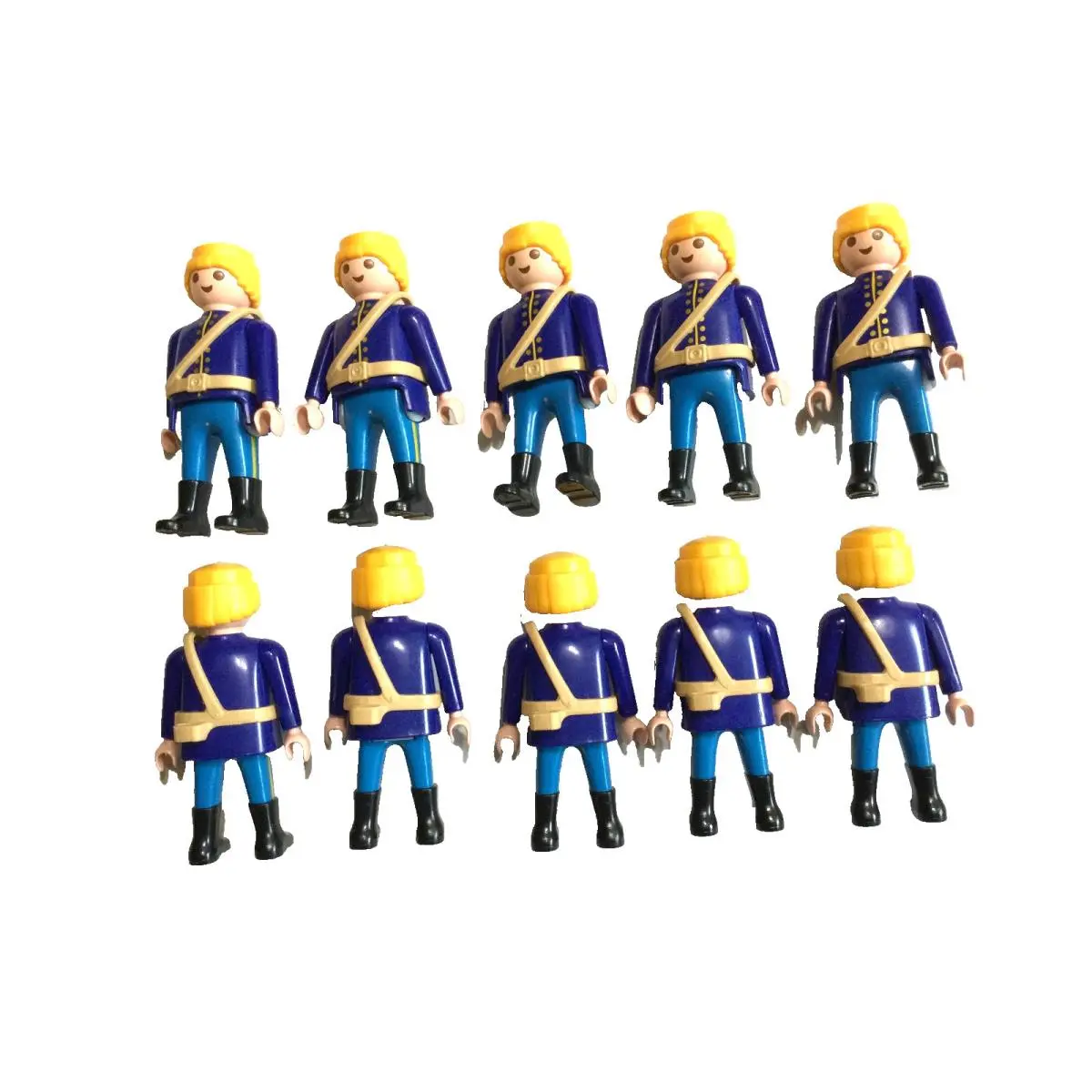 Playmobil Soldiers 10 Blue Coats Union Army U.s. Civil War Lot OF 10 AS Shown