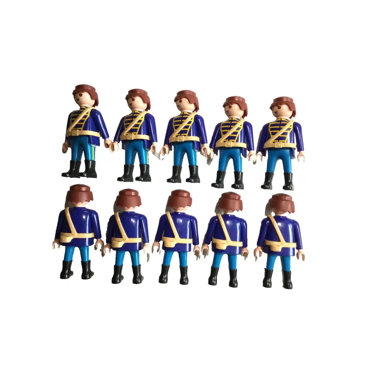 Playmobil Soldiers 10 Union Army Blue Coats U.s. Civil War Lot OF 10 AS Shown