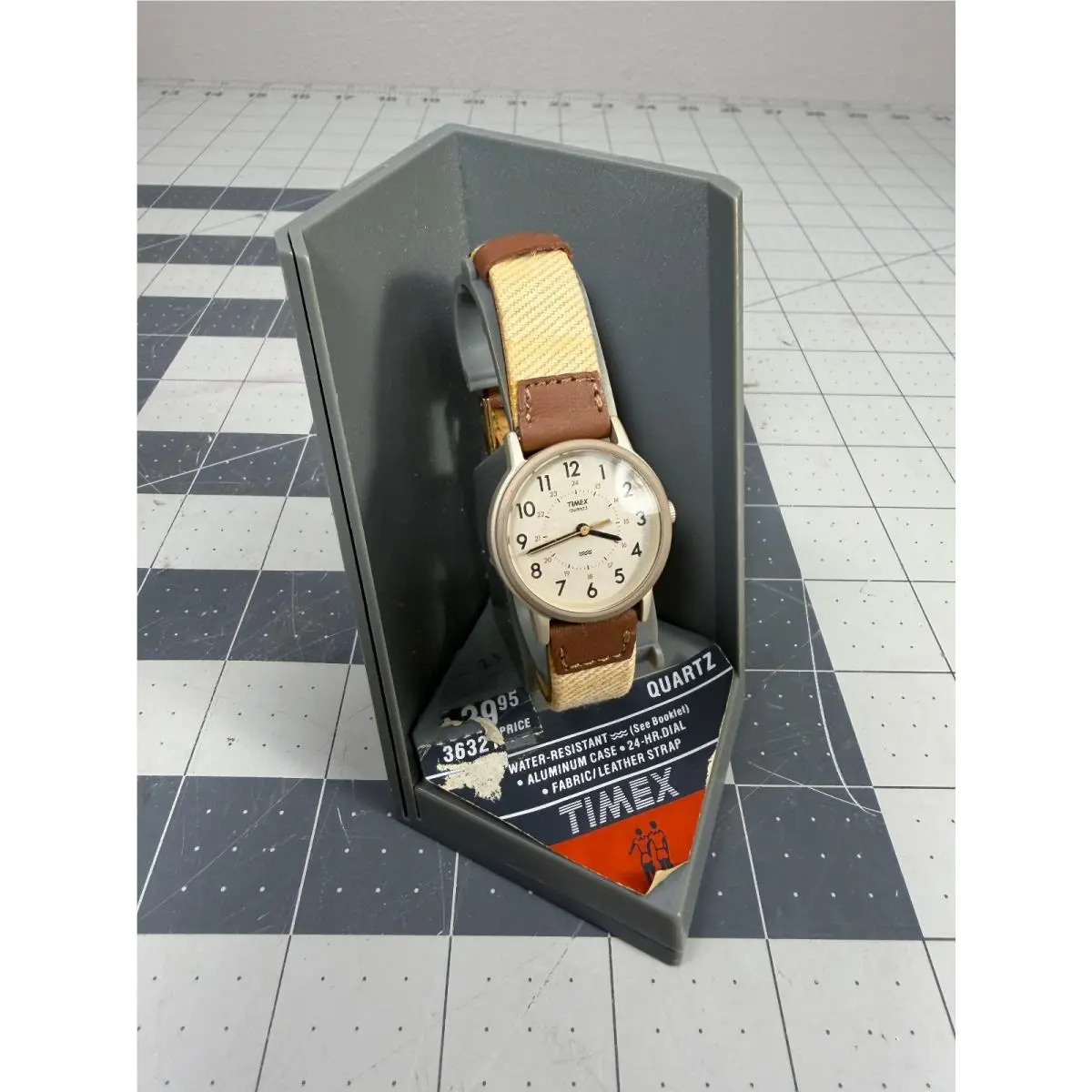 Watch Quartz Fabric/leather Strap Aluminum Case by Timex