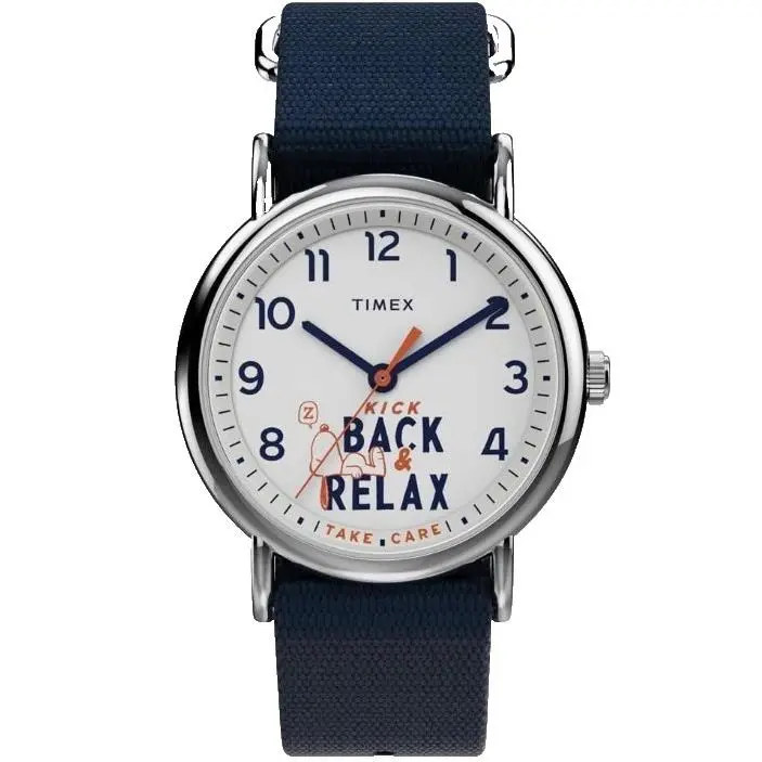 Unisex Weekender x Peanuts Collection Blue Nylon Strap Snoopy TW2V41900 by Timex