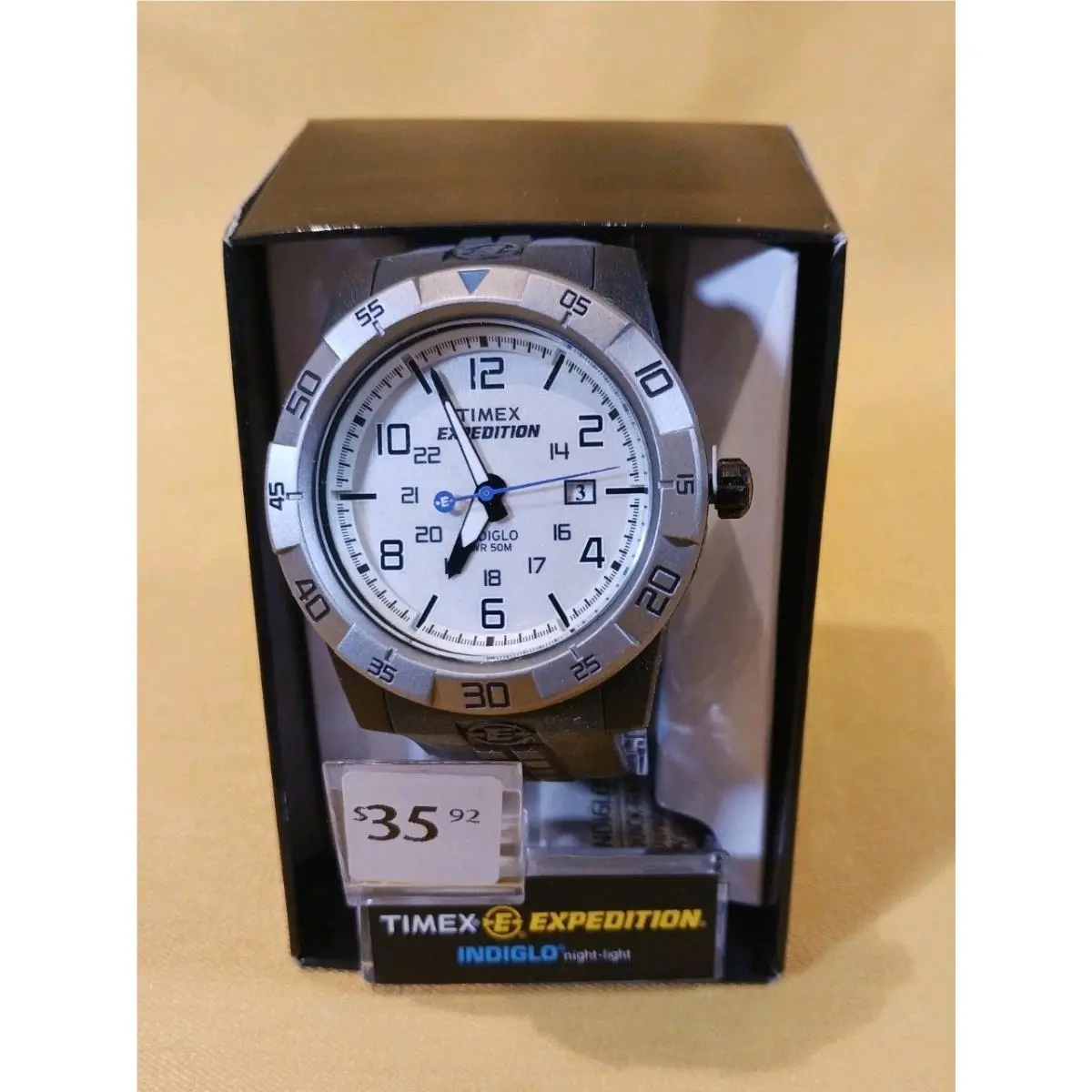 Expedition Men’s Quartz Watch Date Steel 50m Water Resistant Tested by Timex
