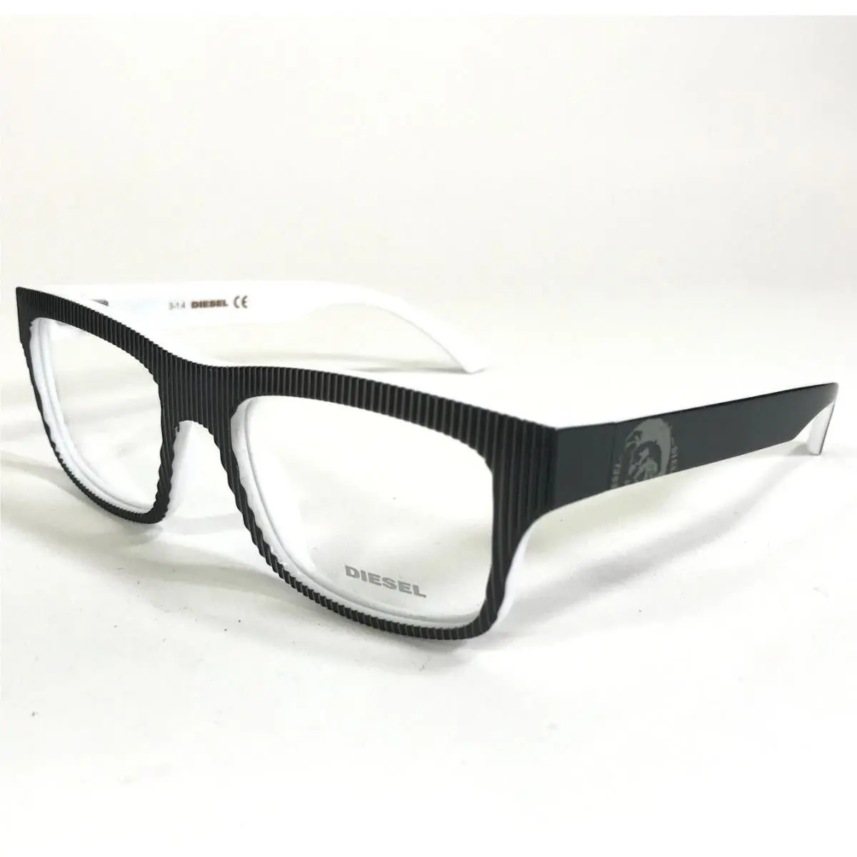 Eyeglasses Frames DL5034 Col.005 Grey White Ribbed Square 52-18-135 by Diesel