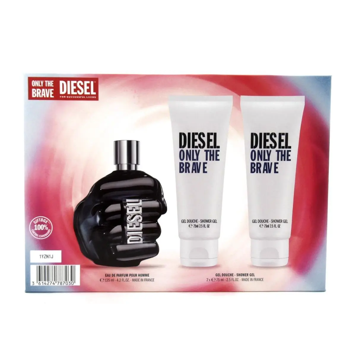Only The Brave 4.2 Oz. Edp Spray + 2 X 2.5 Oz. Shower Gel Men`s Set by Diesel