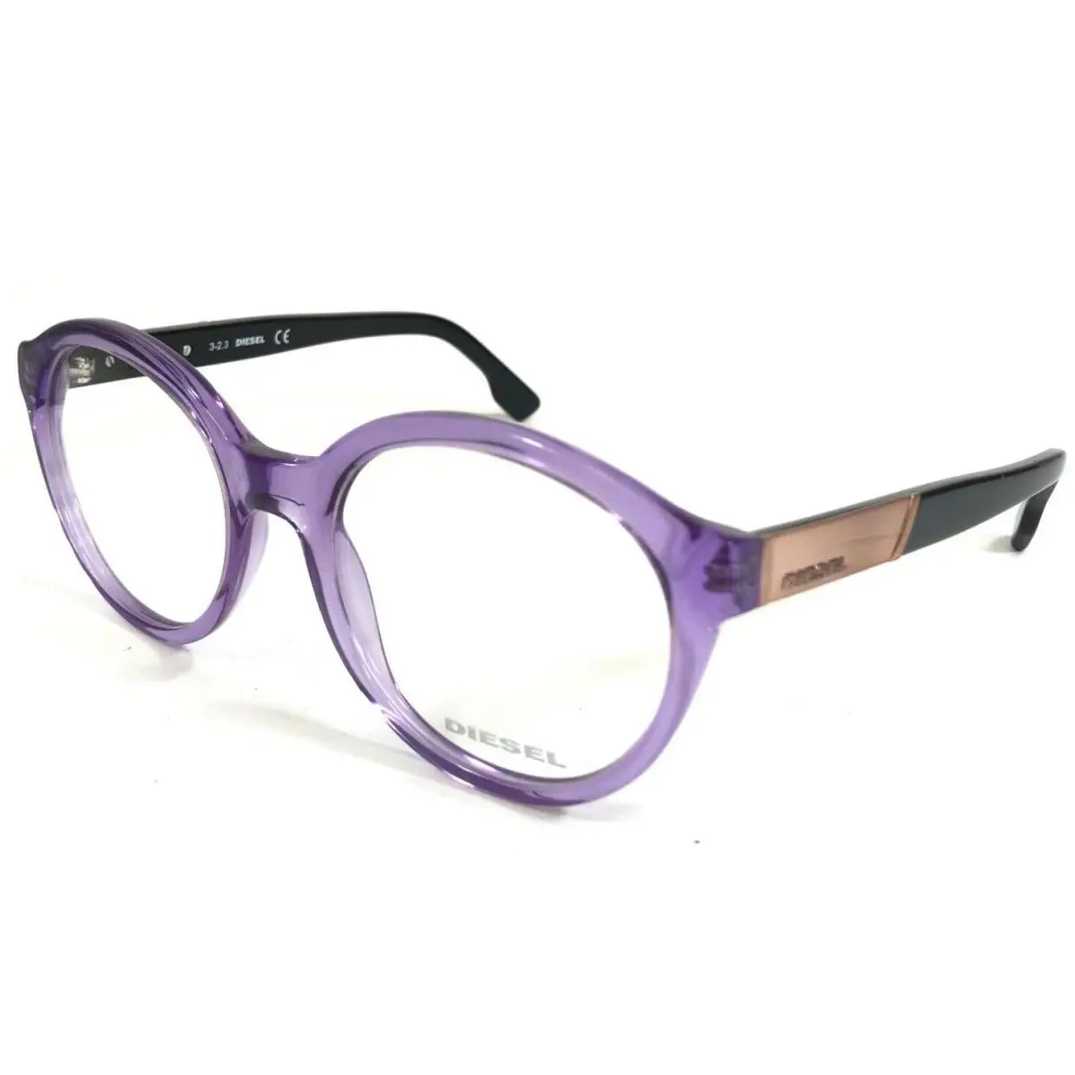 Eyeglasses Frames DL5091 col.081 Black Clear Purple Copper 51-19-145 by Diesel