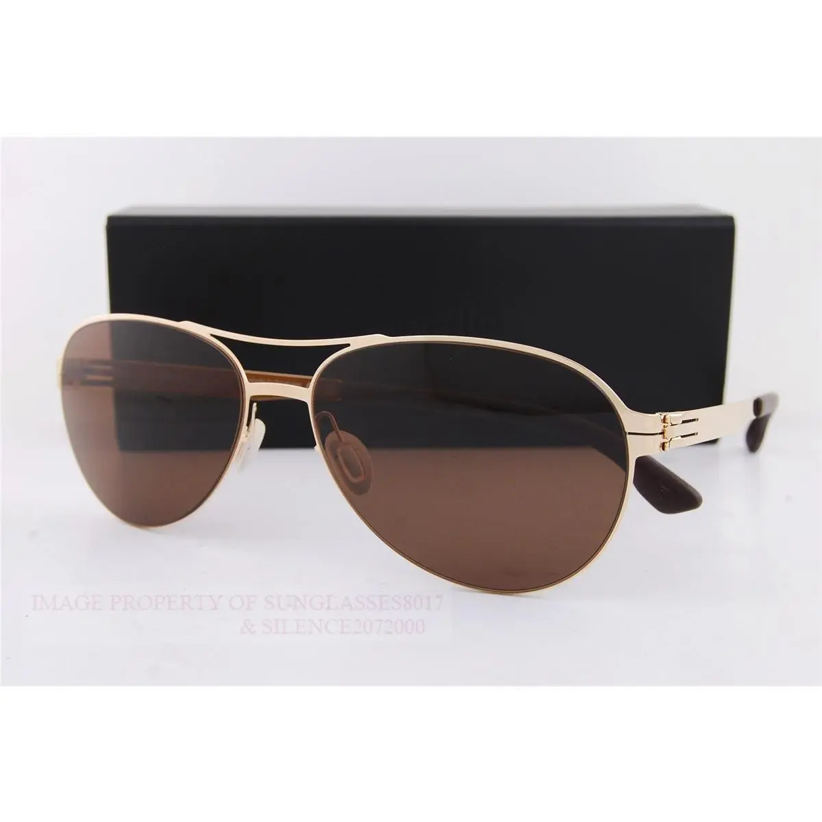 Ic Berlin Sunglasses IC0068-D Radi 28R Gold/brown Made in Germany by ic! berlin