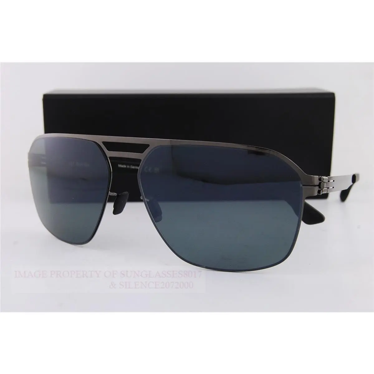 Ic Berlin Sunglasses IC0214 Rasmus 08R Gunmetal/gray Made in Germany by ic! berlin