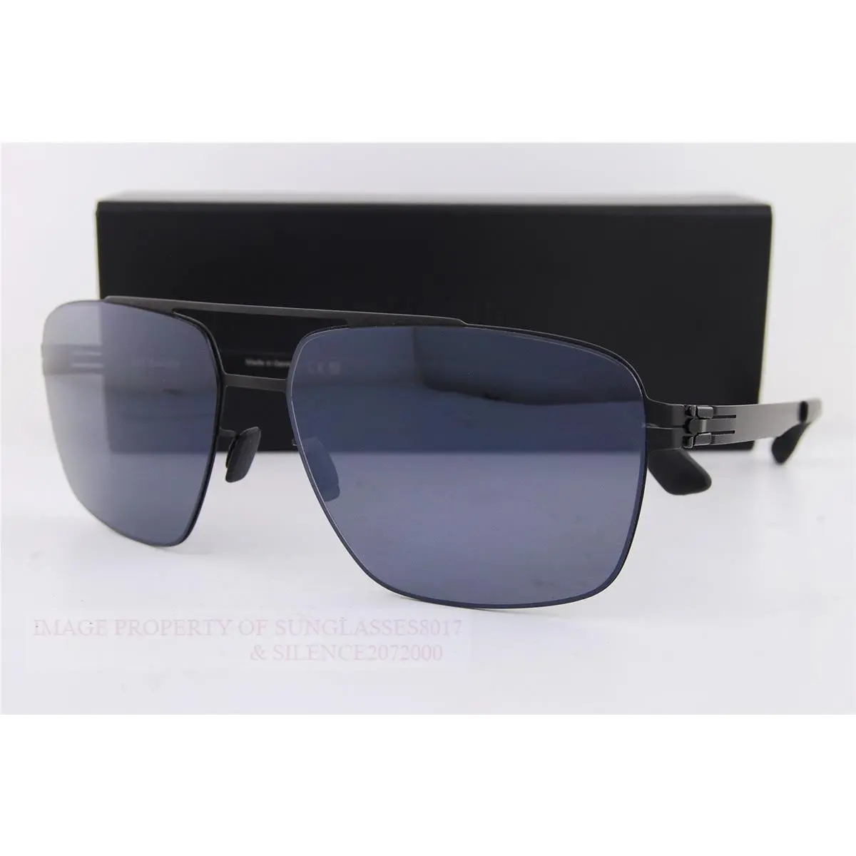 Ic Berlin Sunglasses IC0065 Ryan 02D Black/grey Made in Germany by ic! berlin