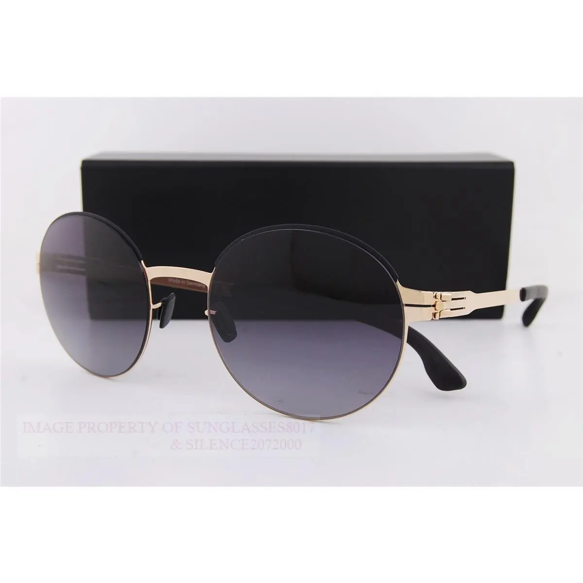 Ic Berlin Sunglasses IC0215 Pina 05B Gold-black/grey Made in Germany by ic! berlin