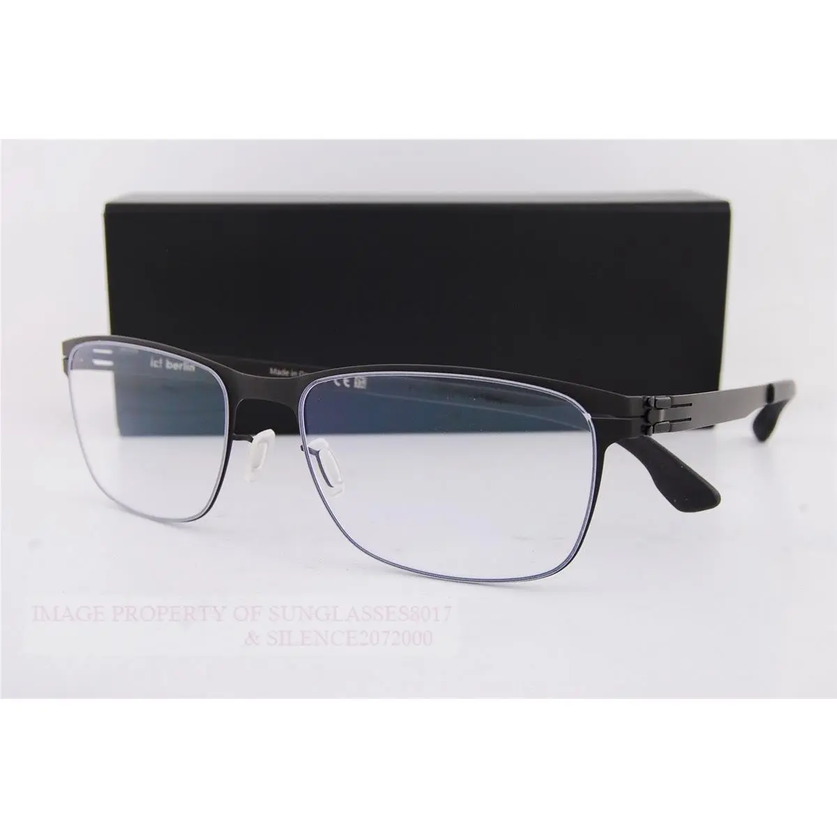 ic Berlin Eyeglass Frames IC5005 Dennis N. 002 Black Made in Germany by ic! berlin