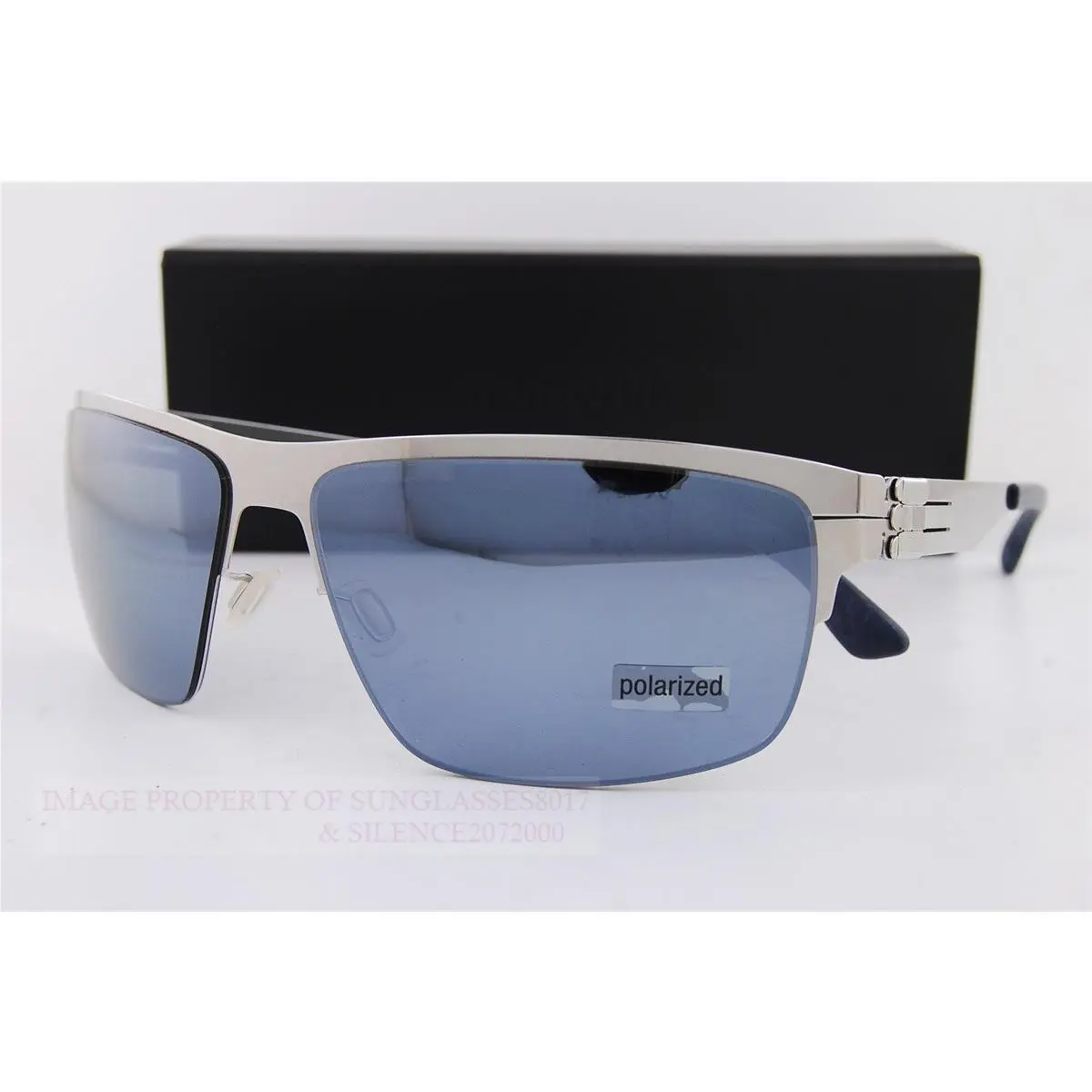 Ic Berlin Sunglasses IC0061 Nate 20D Chrome/shinygrey Made in Germany by ic! berlin