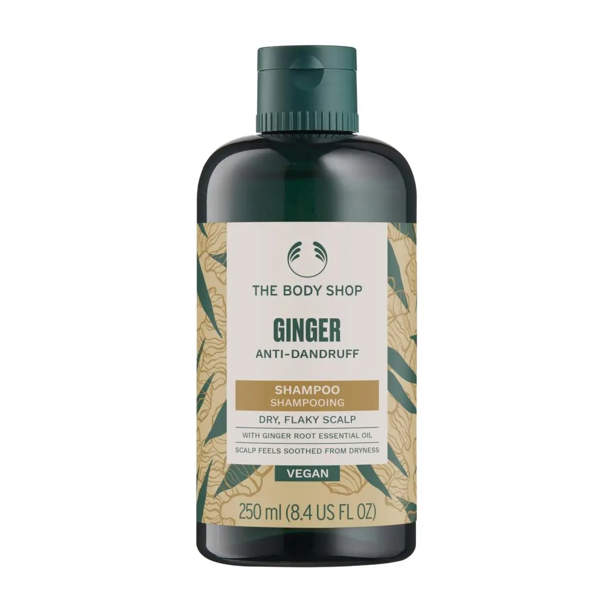 The Body Shop Ginger Scalp Care Shampoo – For Dry Flaky Scalp – with Vegan