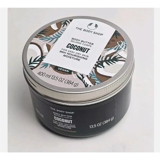 The Body Shop Coconut Body Butter 13.5oz Jumbo 400ml Cream For Dry Skin Vegan