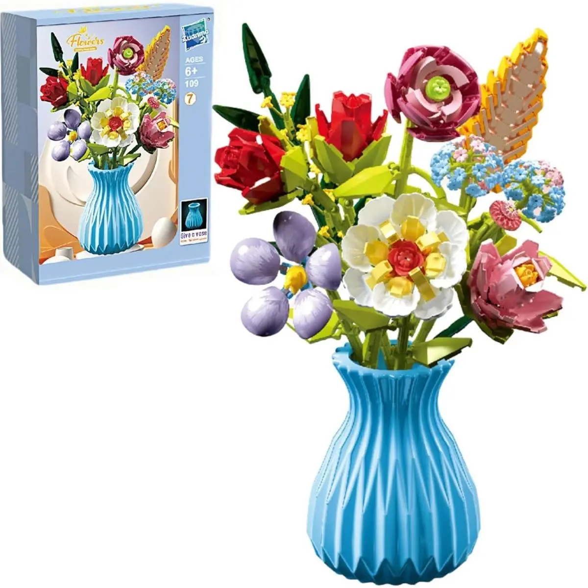 Lego Flowers Bouquet Building Set Creative Artificial Wildflowers Botanical
